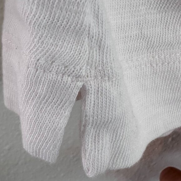 Ann Taylor LOFT Button Trim Long Sleeve Knit Top, Cream, Size Medium - Picture 7 of 8